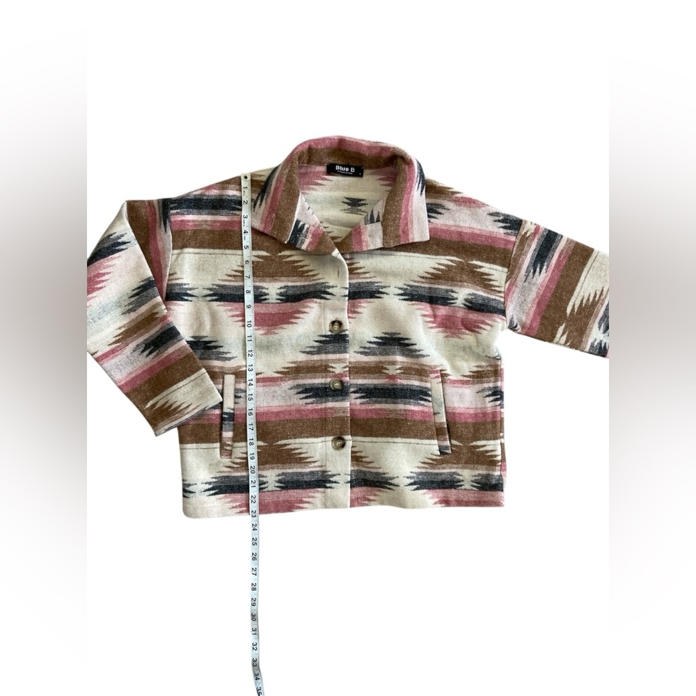 Blue B Aztec Southwestern Style‎ Button Up Shirt Jacket Small - Picture 11 of 14